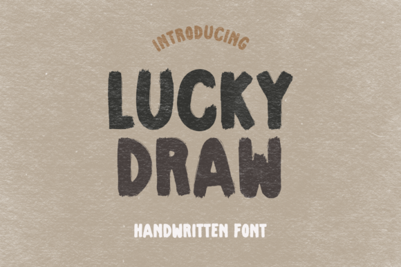 Lucky Draw: A Charming Drybrush Font for Makers